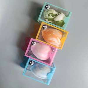 YRX C014 venta al por mayor caja de regalo embalaje maquillaje huevo conjunto burbuja agua se convierte en gran polvo Puff maquillaje licuadora belleza esponja - Product Image 4