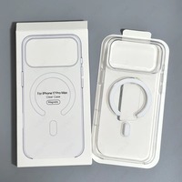 Coque de téléphone transparente magnétique antichoc en acrylique pour iPhone 18 Pro Max Mini, compatible avec la charge sans fil, protection du bouton de l'appareil photo