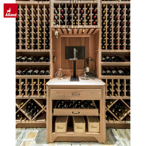 Buffet pliable <span class=keywords><strong>en</strong></span> bois massif sculpté à la main, style antique <span class=keywords><strong>vintage</strong></span> rétro, avec porte-vin <span class=keywords><strong>en</strong></span> chêne, cave à vin, étagère à vin, Allandgroup - Product Image 4