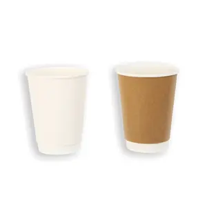 Hot selling disposable milk tea paper cups with thickened and covered insulation coffee cups kraft paper milk tea paper cups