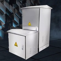 Gabinete de Red de Acero Inoxidable, Tipo Exterior, Montaje en Suelo, para Equipos de Conmutación, Gabinete Estándar de 19 Pulgadas, 1.2 Metros