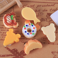 Mini ours en forme de poisson, beignets, pain, pizza, croissant, nourriture miniature, décoration, décoration de gâteaux mignons, fournitures de cupcakes en gros