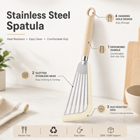 Spatule de cuisson en silicone antiadhésive pour poisson, flexible, ajourée, antidérapante, résistante à la chaleur, pour cuisine, barbecue, micro-ondes