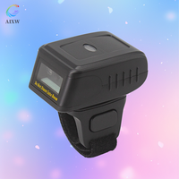 AIXW 700DR Mini lecteur de codes-barres sans fil 1D 2D format de poche Interface USB et COM A4 Max format papier conception de bague de doigt
