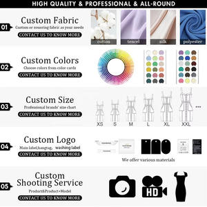 Abiti Lunghi Eleganti da Donna Personalizzati con Maniche a Volant e Aperture, Stile Casual Estivo in <span class=keywords><strong>Rosso</strong></span> e Rosa - Product Image 3