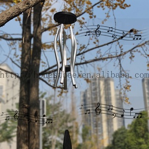 กระดิ่งลมในสวน33 "สีเงินอลูมิเนียมฝ้าโมบายกระดิ่งลมโรแมนติกพร้อมตะขอสำหรับตกแต่งบ้านลานบ้านกลางแจ้งในร่ม - Product Image 5