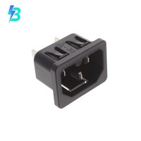 Connecteur d'alimentation professionnel 6110.4212, prise mâle à lames IEC 320-C16 6110-4212, montage sur panneau, à clipser