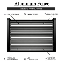 Panneau de clôture de sécurité en aluminium personnalisable, style persienne verticale, écologique, durable, hauteur 6 pieds, pour balcons, thermolaqué
