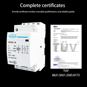 4P 16A 400V 3เฟสคอนแทค AC แบบแ<span class=keywords><strong>ยก</strong></span>ส่วนพร้อมการควบคุม230V 50/60Hz สำหรับยึดรางดินมอเตอร์ AC - Product Image 6