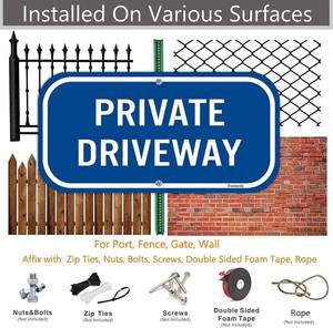 <span class=keywords><strong>Panneau</strong></span> de propriété privée en aluminium durable pour les maisons américaines/canadiennes - Haute visibilité conforme aux normes MUTCD américaines 6x12 pouces - Product Image 3