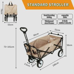 折り畳み式キャンプ用トロリーカート折り畳み式プラットフォーム屋外用 - Product Image 2