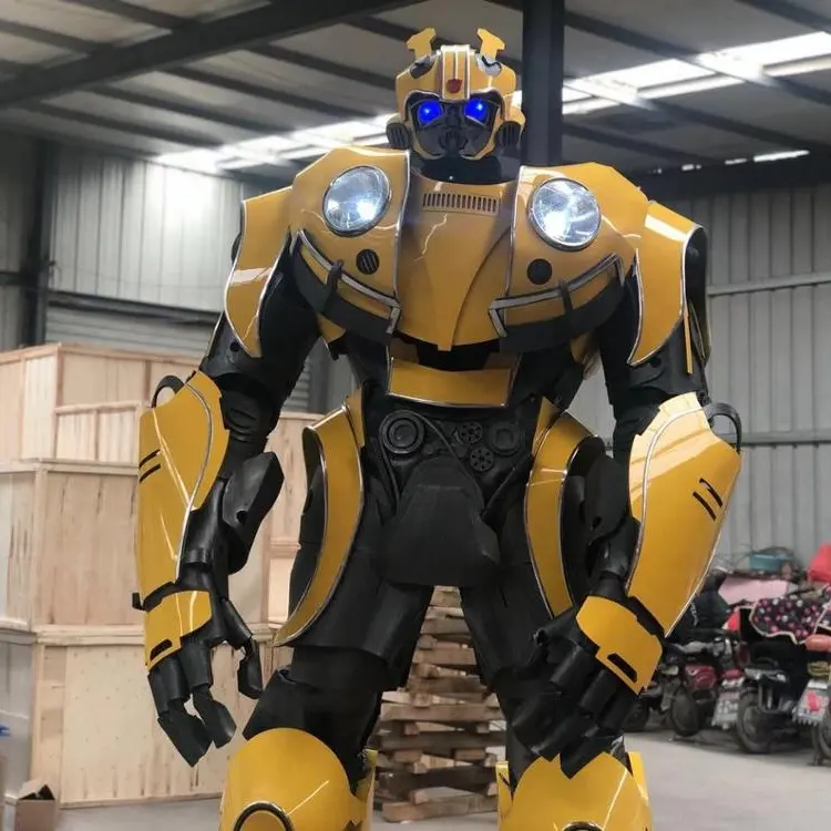 İnsan yaşam boyutu Cosplay dans yapay Robot performans kostüm