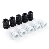 M18x1.5 Noir 5-10mm Plastique Nylon PA66 IP68 Étanche Réglable Câble Fil Accorciess Pasacables Industriales Pvc Presse-étoupe