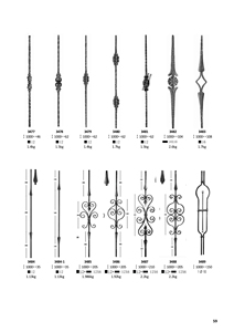 Articles en fer forgé, balustres Art Déco pour PORTES - Product Image 4