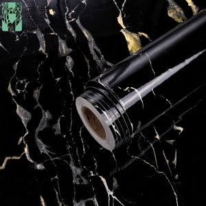 วอลเปเปอร์ลายหินอ่อนสีดำคุณภาพสูงแบบลอกติดเองสำหรับตกแต่งภายใน - Product Image 2