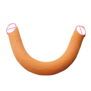 Vente en Gros de Super Long Flexible Doux Pliable <span class=keywords><strong>Double</strong></span> Dong Vagin Anal pour Femmes Lesbiennes Adultes Clitoris et Point G Jouets Sexy Gode Anal - Product Image 5