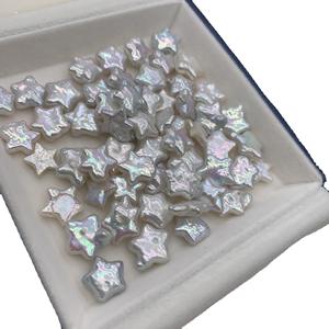 Großhandel 5A-Qualität Barocke Natürliche Süßwasserperlen 12-14mm Fünfzackiger Stern Lose Perlen Weiß Bunt Schmuckherstellung Unbehandelt - Product Image 1