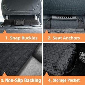 Lot de 2 housses de siège auto pour chien, housses de siège auto imperméables, housses de siège auto pour animaux de compagnie, protection de siège auto pour siège avant, durable - Product Image 2