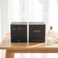 Boîte à parfum en carton de luxe personnalisée, vente en gros, boîte d'emballage carrée vide pour parfum avec insert en éponge, revêtement UV, impression de logo