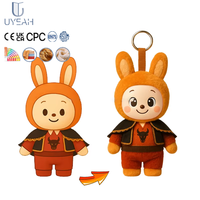 Uyeah OEM/ODM Porte-clés Lapin en Peluche Personnalisé, Breloque Douce en Forme de Lapin, Jouet pour Sac à Dos et Sac à Main, Idéal pour Cadeaux