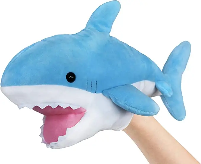 2024 Новый дизайн Милая синяя плюшевая Акула рука кукла-чучела животных игрушка