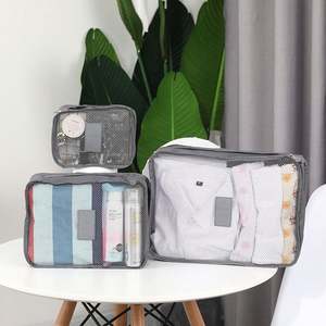 Ensemble de 6 organiseurs de bagages de voyage, ensembles de rangement pour vêtements et chaussures, ensembles de valises, pochettes de compression - Product Image 3