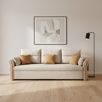 Canapé-lit et fauteuil de loisirs modernes et minimalistes, extensibles, en tissu écologique, pour salon, chambre et bureau
