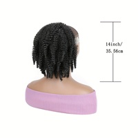 Postiches de cheveux Afro Twist Ponytail, tresses Marley moelleuses, extensions de cheveux Afro Kinky Curly, queue de cheval à cordon