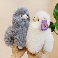 Boneka Alpaca Kawaii Berdiri, Mainan Plush Grosir, Dekorasi Rumah, Mirip Asli, Teman Anak, Hadiah Penghibur