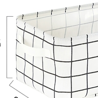 Panier de rangement pliable en toile avec poignée, grande capacité pour jouets, cosmétiques, linge