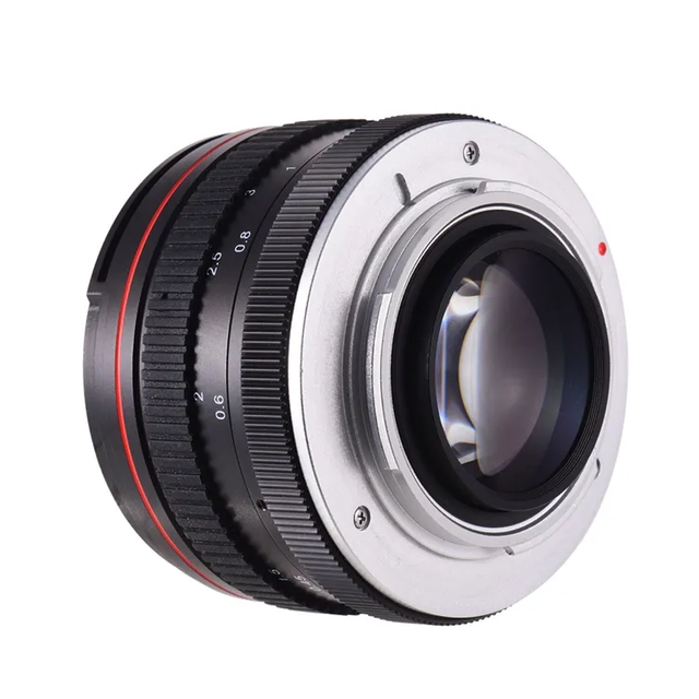 50mm F1.4 Manual Fixed Focus Full Frame Prime Lens 55mm Filter Size Black Aluminum & Optical Glass Portrait Lens for DSLR