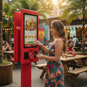 Nhà cung cấp Màn hình cảm ứng thực phẩm đặt hàng máy kiosk với đầu đọc thẻ thực phẩm đặt hàng kiosk tự dịch vụ kiểm tra trong máy tính bảng selfservice - Product Image 4