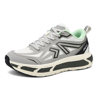 Chaussures de sport tendance pour hommes, baskets à lacets, semelle épaisse, absorption des chocs, maille respirante, antidérapantes, légères, pour la course à pied