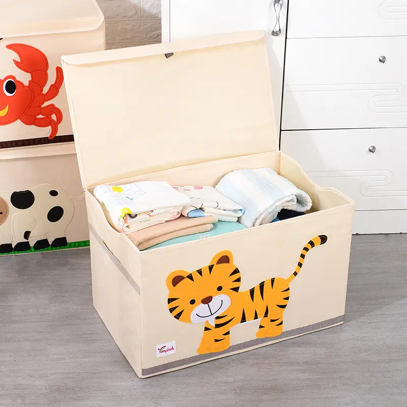 Home Decoration Large Capacity Kids Toys Storage Box Fabric Folding Sundries Container Closet Wardrobe Bedding Organizer
