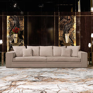 Juego de Sofás Babylon Rectos de Tres Plazas para Sala de Estar, Estilo Italiano, Tapizados con Relleno de Espuma - Product Image 1