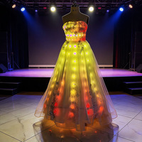 Costumes de danse lumineux à LED pour femmes Robe de mariage pour spectacle Costumes de danse de salon Robe de danse de ballet