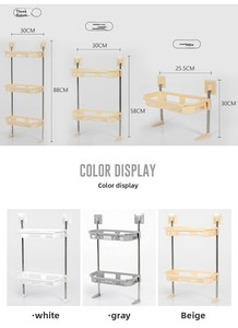 Porte-papier toilette mural en plastique avec étagère de <span class=keywords><strong>rangement</strong></span> élégante à trois niveaux à ventouse <span class=keywords><strong>au</strong></span>-<span class=keywords><strong>dessus</strong></span> <span class=keywords><strong>des</strong></span> <span class=keywords><strong>toilettes</strong></span> - Product Image 5