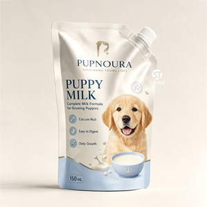 Bolsas de aluminio con boquilla para envasado de alimentos líquidos para mascotas, personalizadas de fábrica, para sopa de perro, caldo de hueso, leche para cachorros y productos funcionales. - Product Image 4