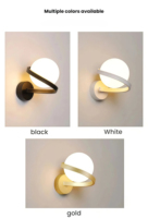 JYLIGHTING Applique murale intérieure en verre de luxe de style néo-chinois à LED dorée pour salon