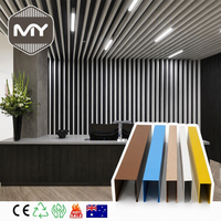 Panneau de plafond en aluminium en forme de U de couleur personnalisée MEIYU, bande de plafond linéaire en métal pour réception Ku Trang Tri