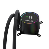 Coolleo Ice Fairy écran numérique 360 ARGB-Lite CPU radiateur de refroidissement par eau 12V LED ventilateur en cuivre 4Pin boîtier d'ordinateur