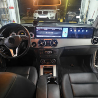 12." Système multimédia stéréo de navigation radio DVD pour voiture Android 8+128G à triple écran interactif pour Mercedes Benz GLK X204 4.5