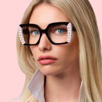 Monture de lunettes optiques carrées unisexe anti-lumière bleue, style rétro haut de gamme, monture complète, bloquant la lumière bleue