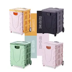 trolley with telescopic handle colors pull rod box with wheels for car trunk