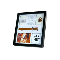 Neture PT0020 Memorial Pet Dog Pawprint Kit avec cadre photo en bois Clay Imprint Letterpress Printing