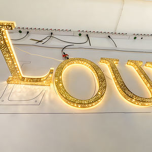 Enseigne de porte LED étanche personnalisée avec caractères publicitaires lumineux creux pour bar, couleurs personnalisables - Product Image 1