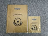 Sac à provisions avec nom de marque personnalisé, logo personnalisé imprimé, boutique, emballage de vêtements, sacs en plastique à poignée découpée