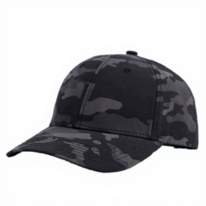 Gorras de Béisbol de Camuflaje Negras de 6 Paneles con Parche de Goma de PVC Personalizado de Malla para Hombre, al por Mayor, de Alta Calidad - Product Image 6