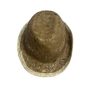 Sombrero de Paja 100% Natural de Panamá para Fiestas, Pesca y Viajes, Sombrero de Paja de Hoja de Palma y Pasto Marino de Vietnam, Unisex - Product Image 3