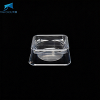 Barquette alimentaire carrée en PET transparent de qualité alimentaire, empilable, pour gâteaux, ingrédients, traiteur, hôtel, cuisine, épices